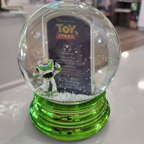 Disney NWT Toy story Buzz Lightyear photo snow globe metallic green outer space - Picture 6 of 14